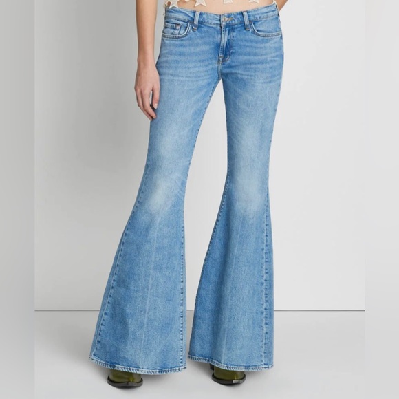 VINTAGE 7 For All Mankind grey bell bottom jeans! Great condition!! - Picture 4 of 4